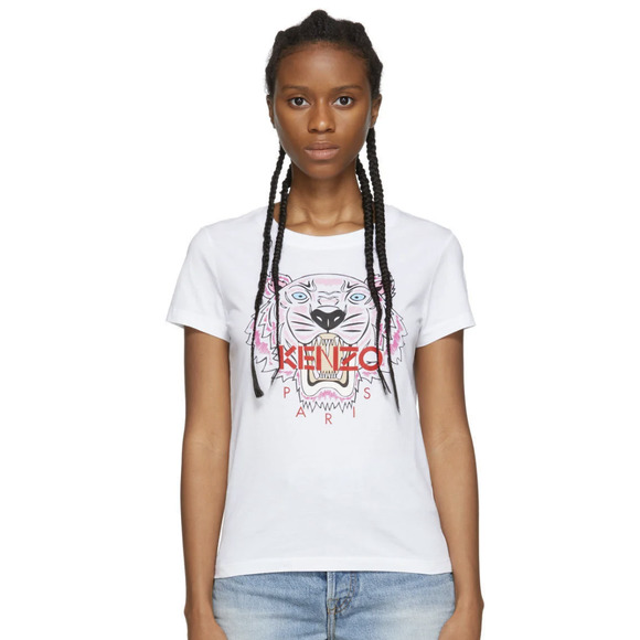 Kenzo Tops - KENZO Paris Classic White Tiger T-Shirt SZ L